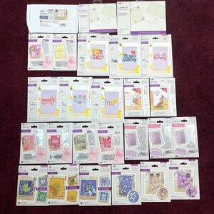 Lot 26 Crafters Companion Gemini Dies Stamps Papercraft Heart Flower Birthday